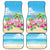 Hawaii Christmas Car Mats Deck The Palms Holiday Flamingos LT05 - Wonder Print Shop