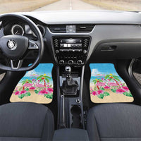 Hawaii Christmas Car Mats Deck The Palms Holiday Flamingos LT05 - Wonder Print Shop