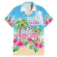 Hawaii Christmas Family Matching Mermaid Dress and Hawaiian Shirt Deck The Palms Holiday Flamingos LT05 - Wonder Print Shop