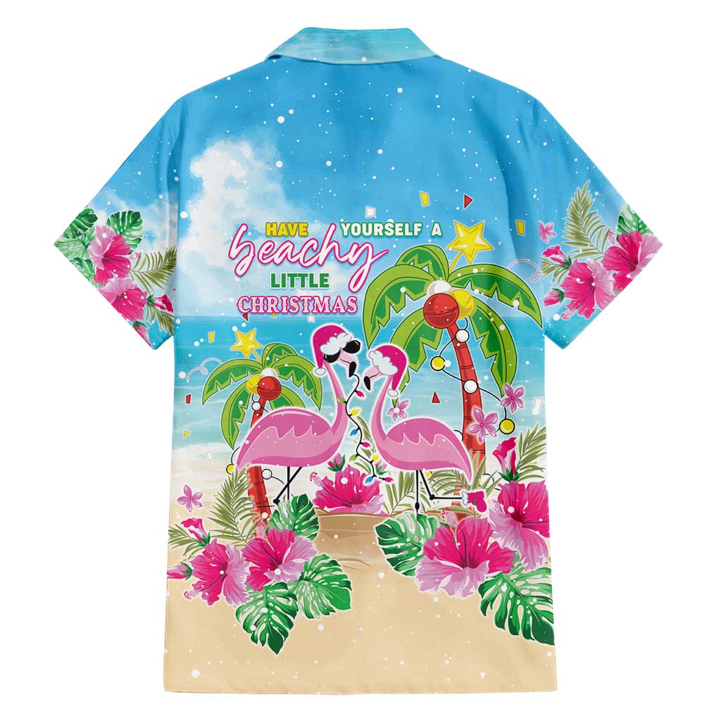 Hawaii Christmas Family Matching Tank Maxi Dress and Hawaiian Shirt Deck The Palms Holiday Flamingos LT05 - Wonder Print Shop
