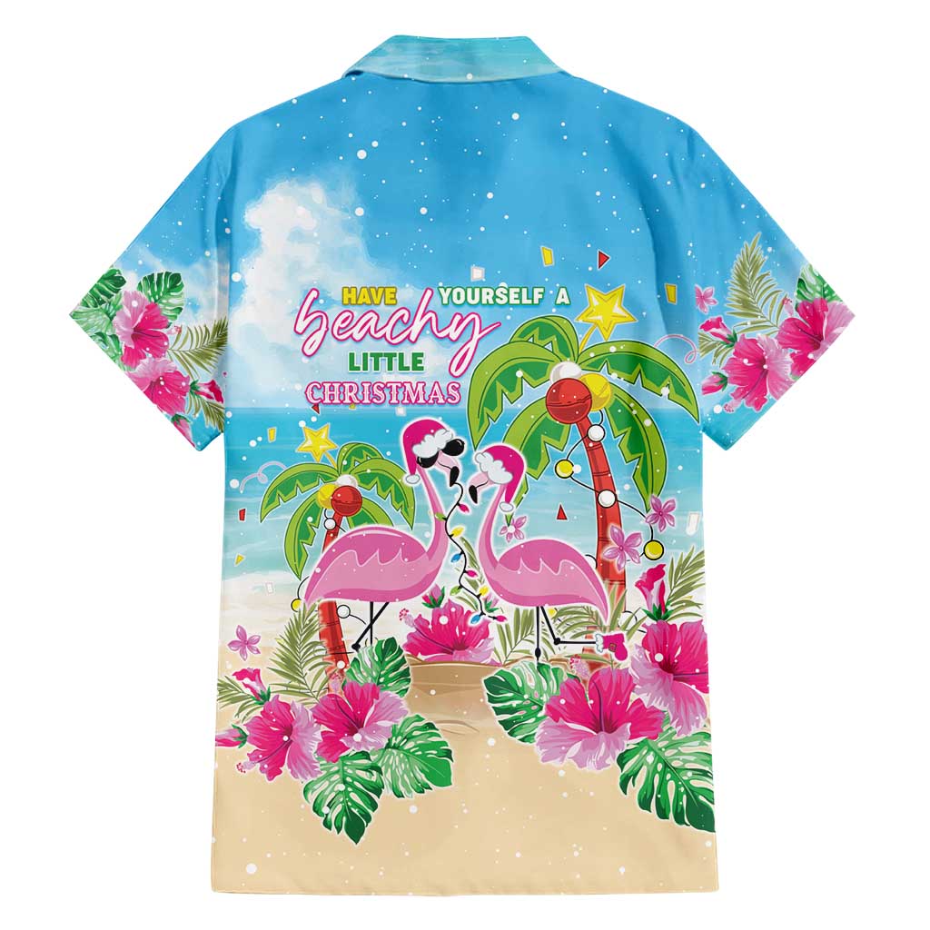 Hawaii Christmas Hawaiian Shirt Deck The Palms Holiday Flamingos LT05 - Wonder Print Shop