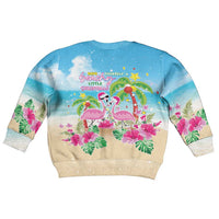 Hawaii Christmas Kid Ugly Christmas Sweater Deck The Palms Holiday Flamingos LT05 - Wonder Print Shop