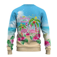 Hawaii Christmas Ugly Christmas Sweater Deck The Palms Holiday Flamingos LT05 - Wonder Print Shop
