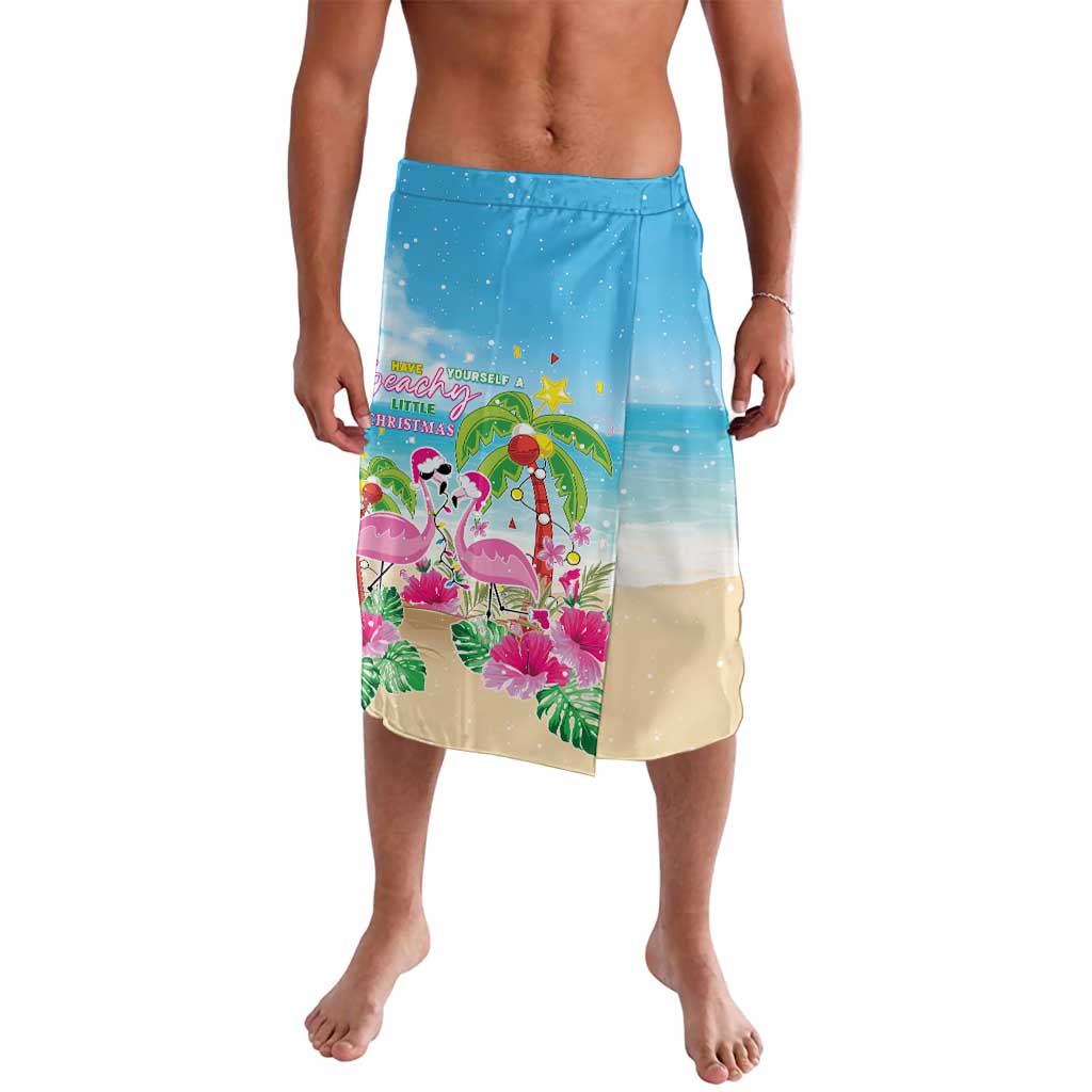 Hawaii Christmas Lavalava Deck The Palms Holiday Flamingos LT05 - Wonder Print Shop