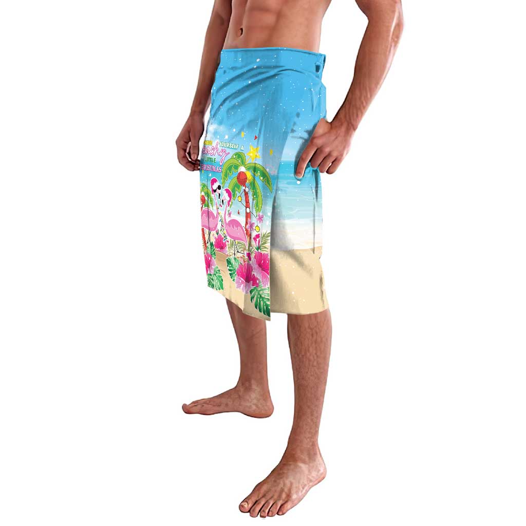 Hawaii Christmas Lavalava Deck The Palms Holiday Flamingos LT05 - Wonder Print Shop