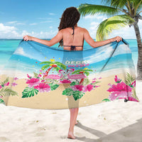 Hawaii Christmas Sarong Deck The Palms Holiday Flamingos LT05 - Wonder Print Shop
