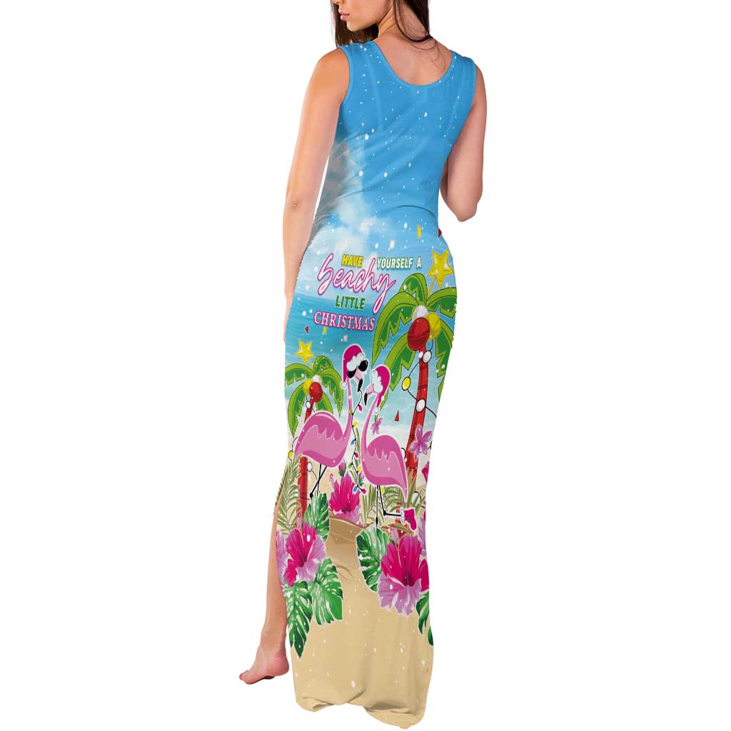 Hawaii Christmas Tank Maxi Dress Deck The Palms Holiday Flamingos LT05 - Wonder Print Shop