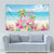 Hawaii Christmas Tapestry Deck The Palms Holiday Flamingos LT05 - Wonder Print Shop