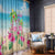 Hawaii Christmas Window Curtain Deck The Palms Holiday Flamingos LT05 - Wonder Print Shop