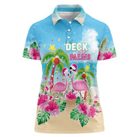 Hawaii Christmas Women Polo Shirt Deck The Palms Holiday Flamingos LT05 - Wonder Print Shop