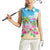 Hawaii Christmas Women Sleeveless Polo Shirt Deck The Palms Holiday Flamingos LT05 - Wonder Print Shop
