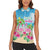 Hawaii Christmas Women Sleeveless Polo Shirt Deck The Palms Holiday Flamingos LT05 - Wonder Print Shop