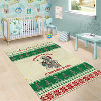 Funny Skeleton Christmas Area Rug It's Fine I'm Fine Everything Is Fine - Wonder Print Shop