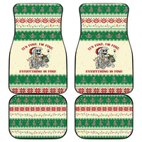 Funny Skeleton Christmas Car Mats It's Fine I'm Fine Everything Is Fine - Wonder Print Shop