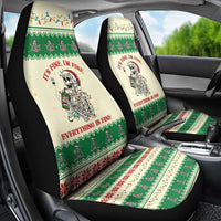 Funny Skeleton Christmas Car Seat Cover It's Fine I'm Fine Everything Is Fine - Wonder Print Shop