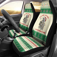 Funny Skeleton Christmas Car Seat Cover It's Fine I'm Fine Everything Is Fine - Wonder Print Shop