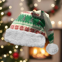 Funny Skeleton Christmas Santa Hat It's Fine I'm Fine Everything Is Fine - Wonder Print Shop