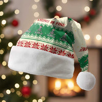 Funny Skeleton Christmas Santa Hat It's Fine I'm Fine Everything Is Fine - Wonder Print Shop