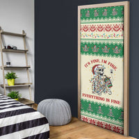 Funny Skeleton Christmas Door Cover It's Fine I'm Fine Everything Is Fine - Wonder Print Shop