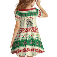 Funny Skeleton Christmas Family Matching Off Shoulder Maxi Dress and Hawaiian Shirt It's Fine I'm Fine Everything Is Fine - Wonder Print Shop
