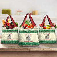 Funny Skeleton Christmas Grocery Bag It's Fine I'm Fine Everything Is Fine - Wonder Print Shop