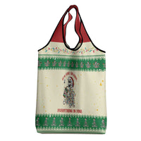 Funny Skeleton Christmas Grocery Bag It's Fine I'm Fine Everything Is Fine - Wonder Print Shop