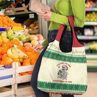 Funny Skeleton Christmas Grocery Bag It's Fine I'm Fine Everything Is Fine - Wonder Print Shop