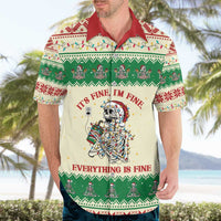Funny Skeleton Christmas Hawaiian Shirt It's Fine I'm Fine Everything Is Fine - Wonder Print Shop