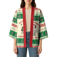 Funny Skeleton Christmas Kimono It's Fine I'm Fine Everything Is Fine - Wonder Print Shop