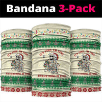 Funny Skeleton Christmas Neck Gaiter It's Fine I'm Fine Everything Is Fine - Wonder Print Shop