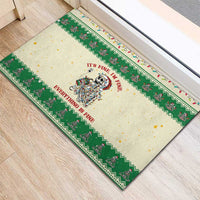 Funny Skeleton Christmas Rubber Doormat It's Fine I'm Fine Everything Is Fine - Wonder Print Shop