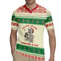 Funny Skeleton Christmas Rugby Jersey It's Fine I'm Fine Everything Is Fine - Wonder Print Shop