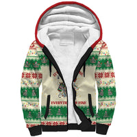 Funny Skeleton Christmas Sherpa Hoodie It's Fine I'm Fine Everything Is Fine - Wonder Print Shop