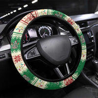 Funny Skeleton Christmas Steering Wheel Cover It's Fine I'm Fine Everything Is Fine - Wonder Print Shop