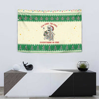 Funny Skeleton Christmas Tapestry It's Fine I'm Fine Everything Is Fine - Wonder Print Shop