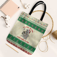 Funny Skeleton Christmas Tote Bag It's Fine I'm Fine Everything Is Fine - Wonder Print Shop