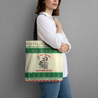 Funny Skeleton Christmas Tote Bag It's Fine I'm Fine Everything Is Fine - Wonder Print Shop