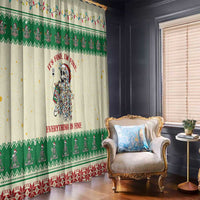 Funny Skeleton Christmas Window Curtain It's Fine I'm Fine Everything Is Fine - Wonder Print Shop