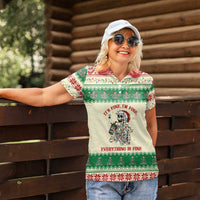 Funny Skeleton Christmas Women Polo Shirt It's Fine I'm Fine Everything Is Fine - Wonder Print Shop