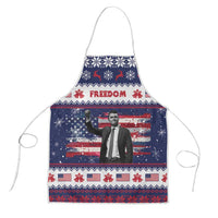 Freedom Charlie Kirk Tribute Christmas Apron American Flag - Wonder Print Shop