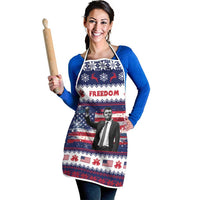 Freedom Charlie Kirk Tribute Christmas Apron American Flag - Wonder Print Shop
