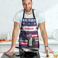 Freedom Charlie Kirk Tribute Christmas Apron American Flag - Wonder Print Shop