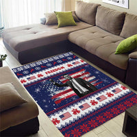 Freedom Charlie Kirk Tribute Christmas Area Rug American Flag - Wonder Print Shop