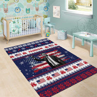 Freedom Charlie Kirk Tribute Christmas Area Rug American Flag - Wonder Print Shop