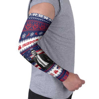 Freedom Charlie Kirk Tribute Christmas Arm Sleeves American Flag - Wonder Print Shop