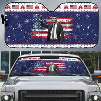 Freedom Charlie Kirk Tribute Christmas Auto Sun Shade American Flag - Wonder Print Shop