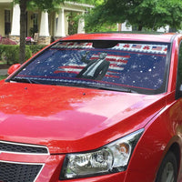 Freedom Charlie Kirk Tribute Christmas Auto Sun Shade American Flag - Wonder Print Shop