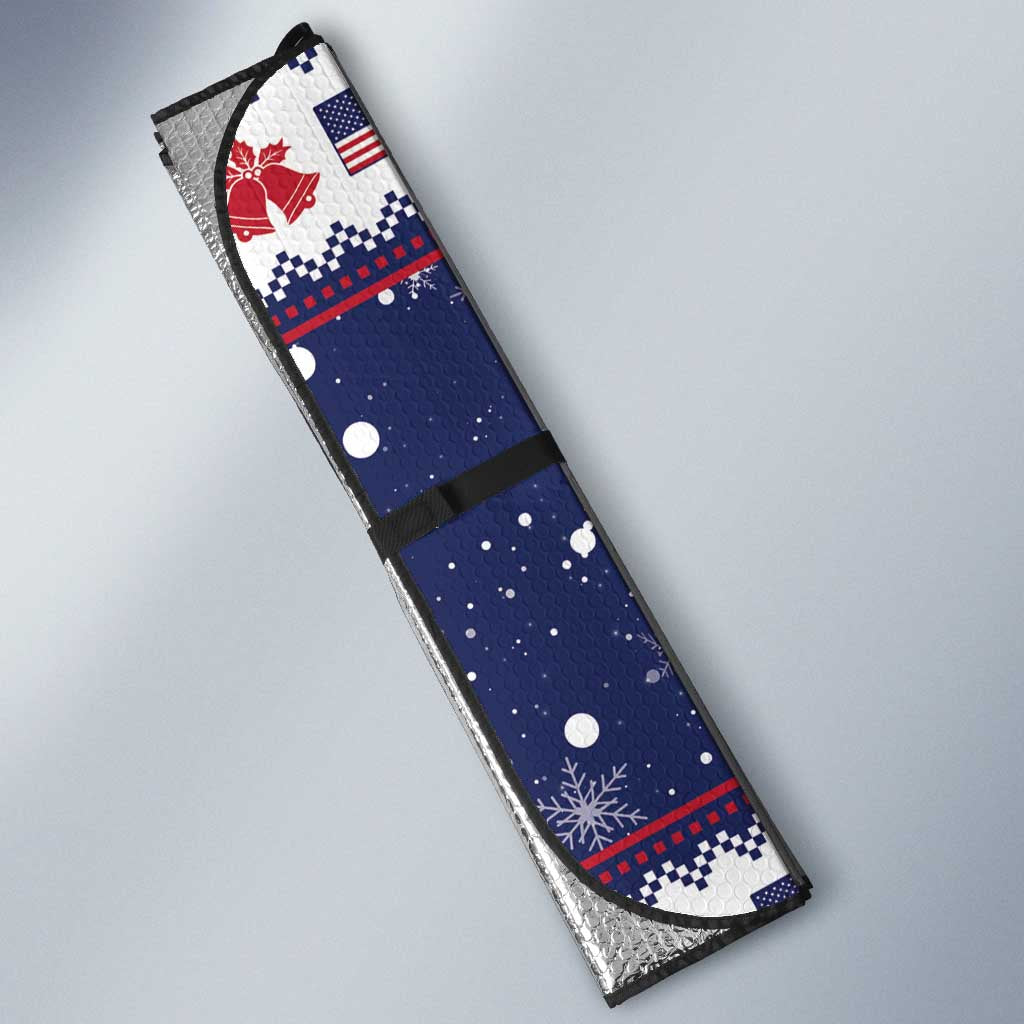 Freedom Charlie Kirk Tribute Christmas Auto Sun Shade American Flag - Wonder Print Shop