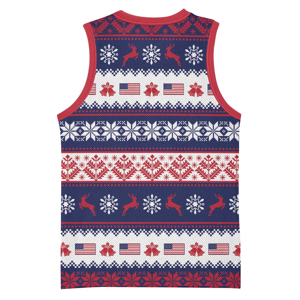 Freedom Charlie Kirk Tribute Christmas Basketball Jersey American Flag - Wonder Print Shop