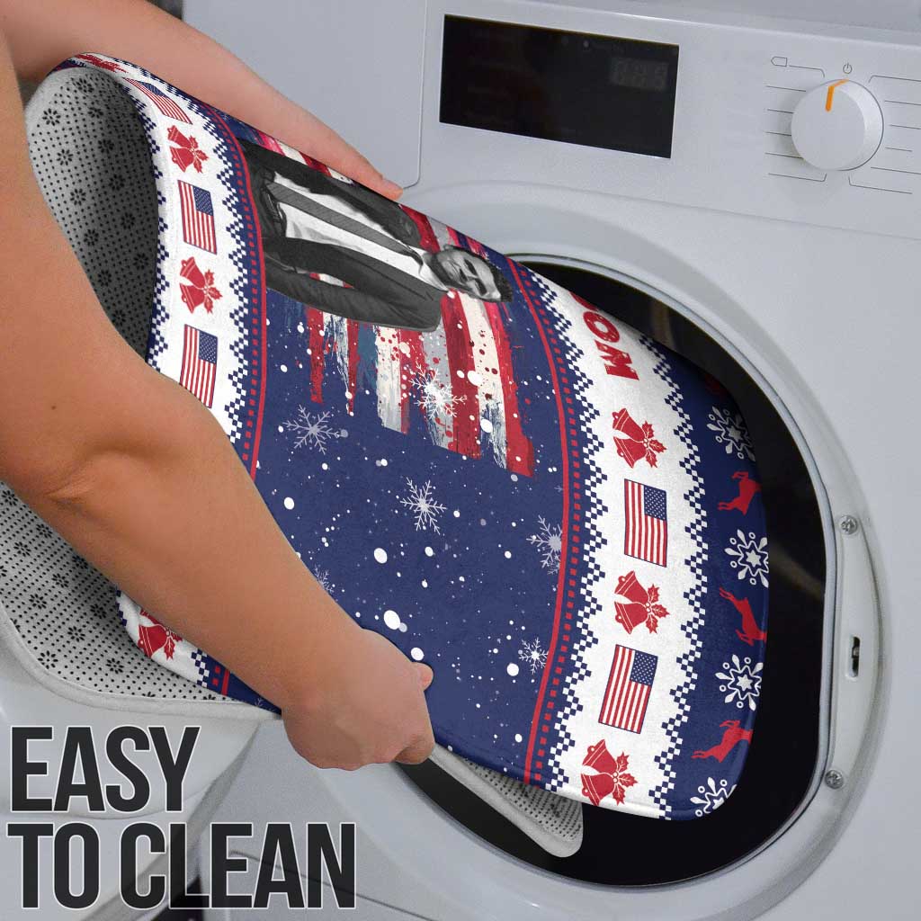 Freedom Charlie Kirk Tribute Christmas Bathroom Set American Flag - Wonder Print Shop